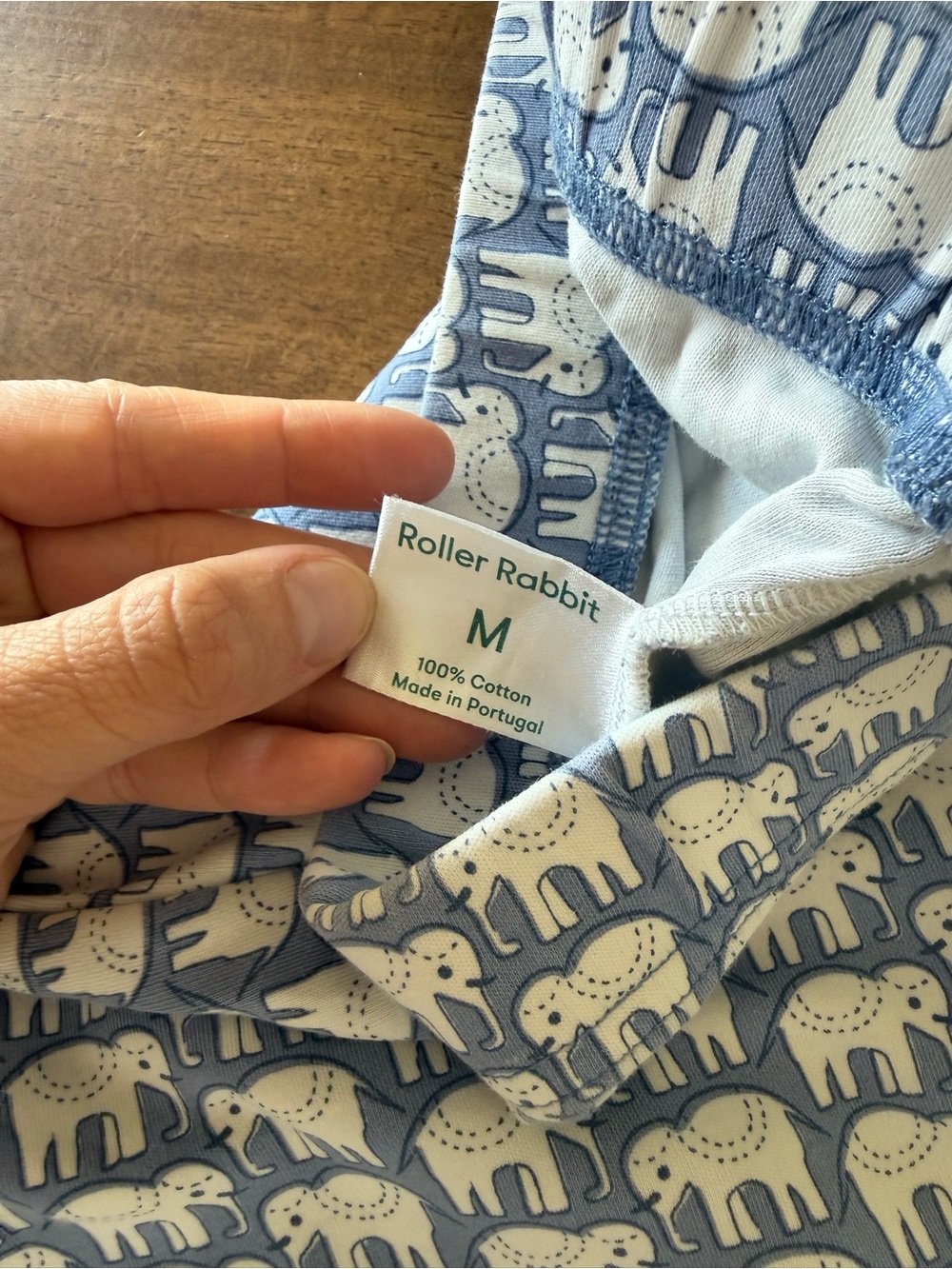 Roller Rabbit Blue Elephant-Print Pants - Picture 2 of 2